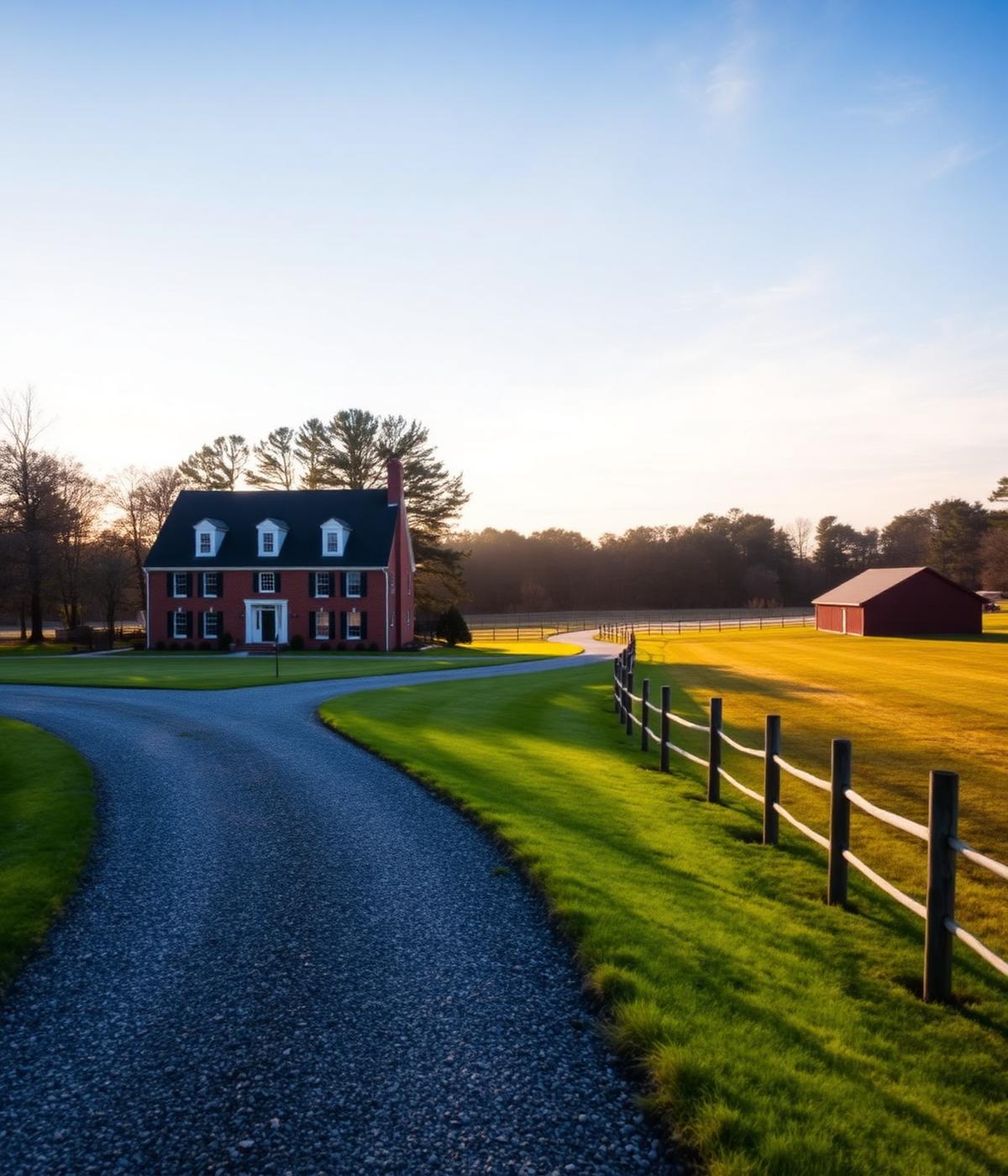 Open farmland and acreage in Mechanicsville, Maryland